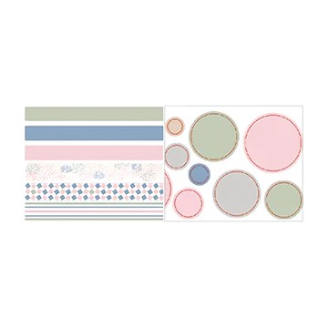 德德小品集 基礎套裝紙膠帶 10mm 60mm 多種寬度 手帳裝飾 DIY必備  月光下 多色  1個