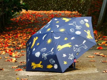 【 抗UV 旋轉木馬晴雨傘 】手開三折傘   三明治工X樂山教養院