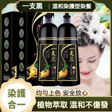 【✨一洗就黑】一支黑植物染髮劑 3合1洗髮露 白轉黑 植物泡泡 居家染髮膏 白髮遮蓋不沾頭皮 自然持色 染髮劑 本草配方