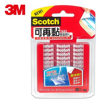 3M R100 可再黏雙面膠片 (18片裝)【APP滿額下單10%點數(單一帳號最高5000點)】1/31止