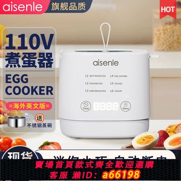 【台灣公司 可開發票】出口110V小型煮蛋器智能家用多功能早餐機神器預約自動斷電蒸蛋器