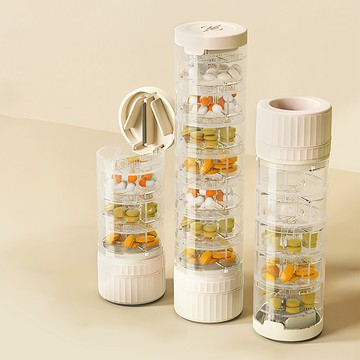 上手家居 切藥器藥盒(磨藥器/隨身藥盒/分藥盒/分裝藥盒/切藥盒/攜帶藥盒/分藥器)