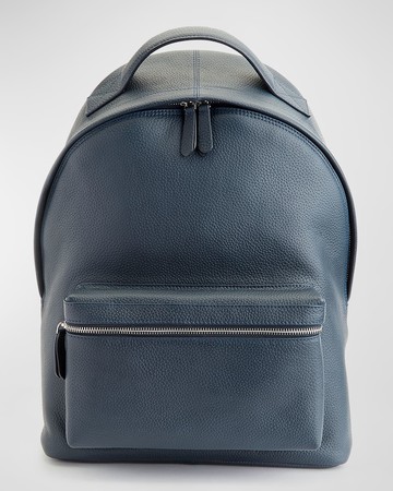 Monogrammed Leather 13" Laptop Backpack