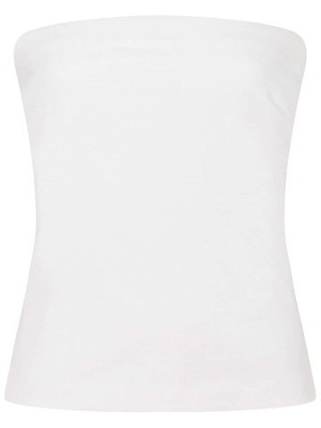 Rosetta Getty - strapless jersey top - women - EcoVero Viscose (LENZING)/Elastane - XL - White