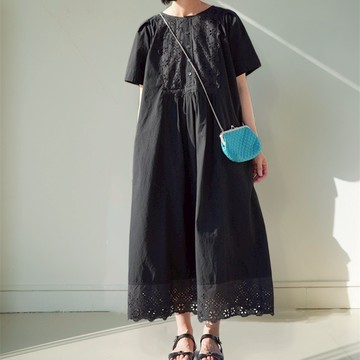 精緻鏤空刺繡下擺洋裝546721