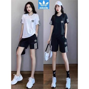 品牌女裝潮流運動休閑冰絲套裝男夏季透氣跑步五分短褲速干兩件套