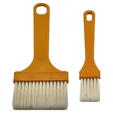 鍵盤刷 8號 20mm + 1號 52mm 2支組  塑膠柄 土色  1組