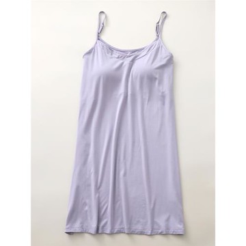 可調節細肩帶文胸吊帶睡裙女莫代爾防凸背心式家居打底連衣裙薄款