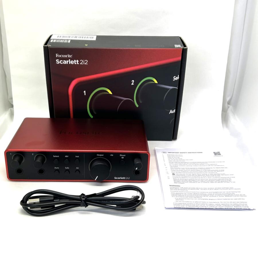 Focusrite オーディオ インターフェイス Scarlett 2i2 gen4 (2In 2out)　アウトレット品