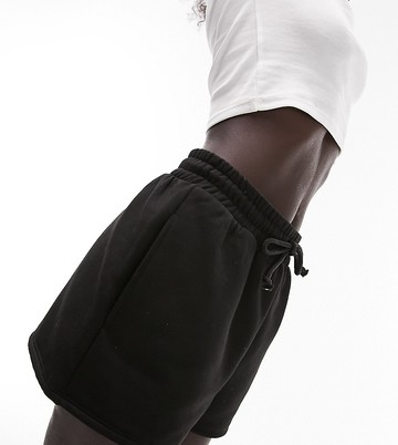 Topshop Petite jogger short in black