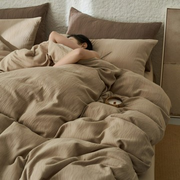 A類純棉三層紗四件套水洗棉提花春夏款2025新款床單床笠被套用品