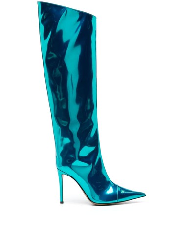 Alexandre Vauthier - Alex 105mm knee-high boots - women - Calf Leather/Calf Leather/Rubber - 40 - Blue