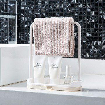 居家家廚房臺面抹布收納架洗碗布瀝水架免打孔毛巾架子掛架置物架