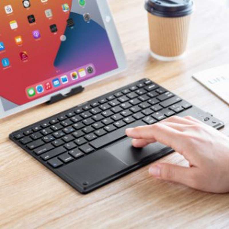 タッチパッド付き Bluetoothキーボード Iphone Ipad用 英語配列 Usb充電式 マルチペアリング スタンド付き 400 Skb071 通販 Lineポイント最大1 0 Get Lineショッピング