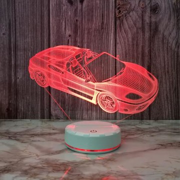跑車裝飾小夜燈臥室床頭燈電競房氛圍燈電腦桌面燈酒吧燈男生禮物
