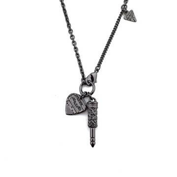 雕花導線PICK項鍊-黑金款二款