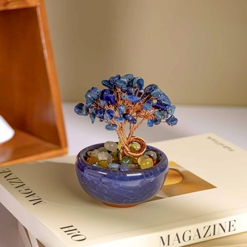 聚寶水晶樹 | 青金石