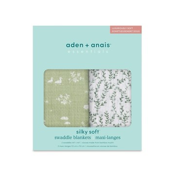 【安琪兒婦嬰百貨】美國 aden+anais 竹纖維多功能包巾2入-恬靜綠林