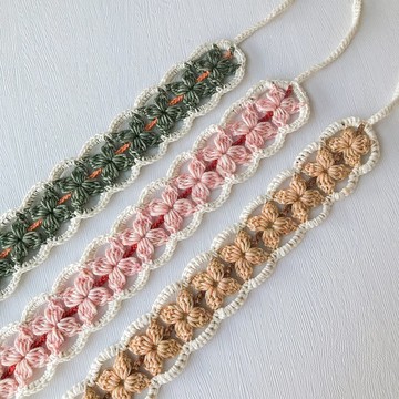 【花卉髮帶】 編織髮帶