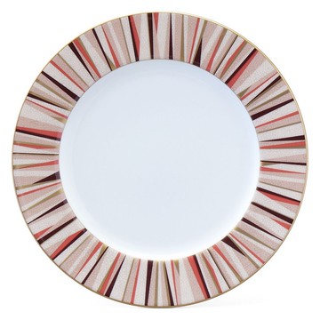 【NARUMI】Mordern Stripes 食尚摩登主餐盤(21cm)-桔紅
