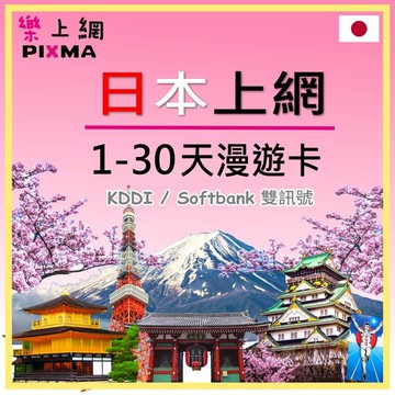 日本上網卡1天~30天任選 日本網卡 旅遊網卡 出國網卡 北海道沖繩 東京大阪 京都奈良 日本雙電信上網吃到飽【樂上網】