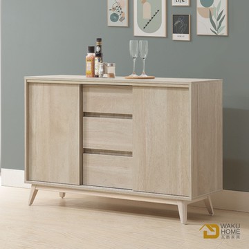 WAKUHOME 瓦酷家具Monster溫煦現代美學白楓木4尺收納櫃-寬120.8*深40*高82.5cm