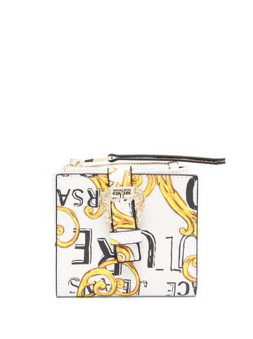 Versace Jeans Couture - baroque-print buckled wallet - women - Polyester/Polyurethane Resin - One Size - White