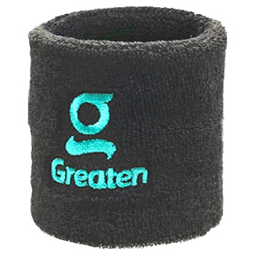 Greaten 極騰 棉質吸汗護腕 手腕防護 透氣柔軟  均碼  黑色  1雙