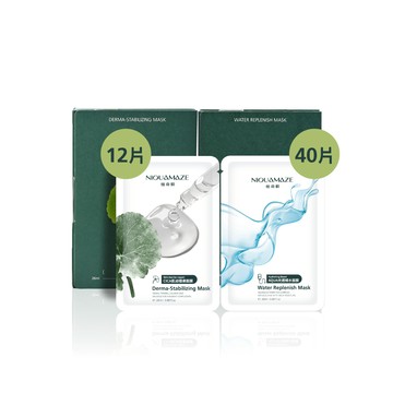 CICA肌泌穩膚面膜12片+Aqua光透補水面膜40片