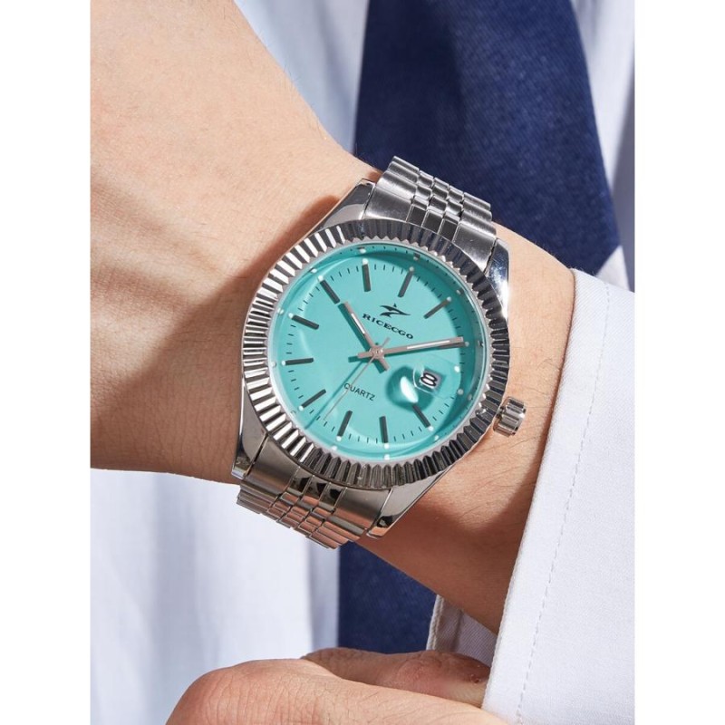 腕時計 メンズ クォーツ 1個 男性向けクラシックなクオーツ腕時計、日常着用、ビジネスミーティング、贈り物に適しています。