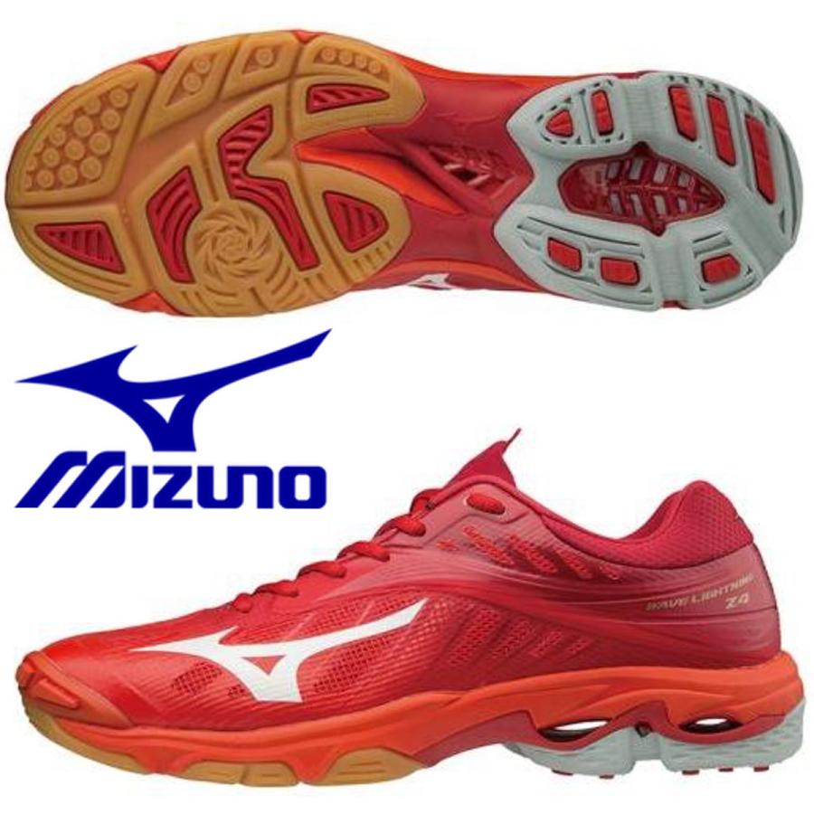 ミズノ MIZUNO/バレーボールシューズ/ウエーブ ライトニング Z4/WAVE LIGHTNING Z4/V1GA180002/レッド×ホワイト/2018  FW | LINEブランドカタログ