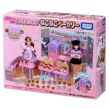 TAKARA TOMY Licca 莉卡娃娃 LF-13 流行商店提盒 貓貓麵包店 LA91415  混和顏色  1套
