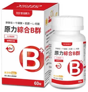 【藥局現貨】悠活原力 緩釋長效 綜合維生素B群 緩釋膜衣錠 (60粒/瓶) TTFD 合利他命 B12 原力B群