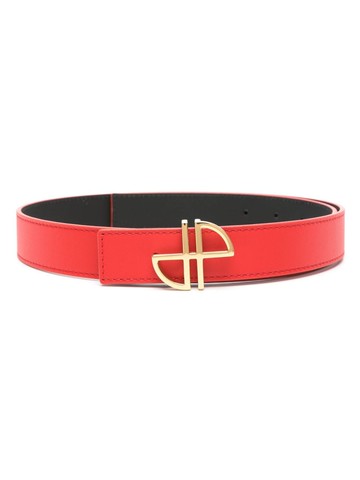 Patou - JP-buckle leather belt - women - stainless steel/Calf Leather - L - Red