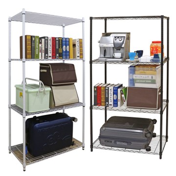 【品樂生活】45X90X240CM 四層架 烤漆霧黑/亮白/明亮電鍍/置物架/波浪架/收納架/鐵力士架/鐵架