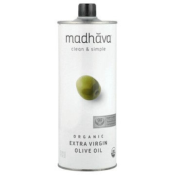 Madhava, 有機高級初榨橄欖油，33.8 液量盎司