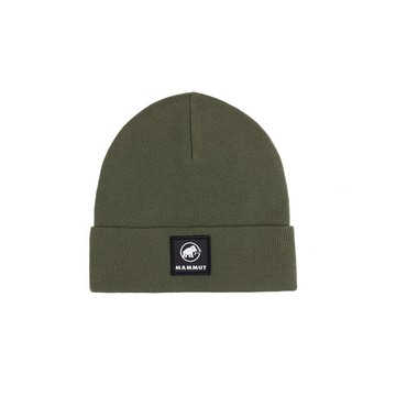 MAMMUT Fedoz Beanie 保暖針織反折豆豆帽 深沼澤綠 #1191-01092