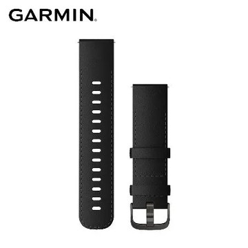 【原廠公司貨】GARMIN Quick Release 22mm 原廠光譜黑皮革錶帶 (Venu 3)