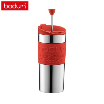 【Bodum】Travel press 濾壓式不鏽鋼隨行杯組 350cc , 12 oz