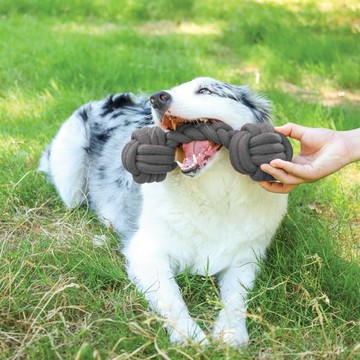 【MPETS】天然棉 ! COTO繩索玩具-天然棉雙球形潔牙繩/鉛球潔牙繩