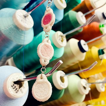 【飾品】做自己的時尚舒適圈 | 刺繡耳環鑰匙圈_客製顏色/吊墜數