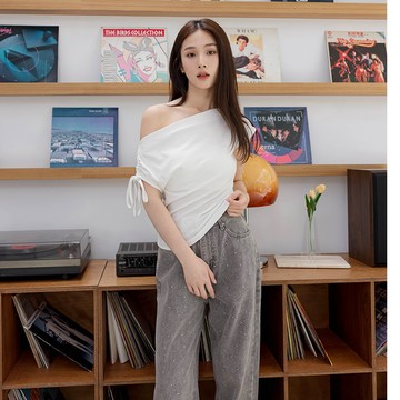 【初夏新品】HS 多種穿法綁帶上衣 白色