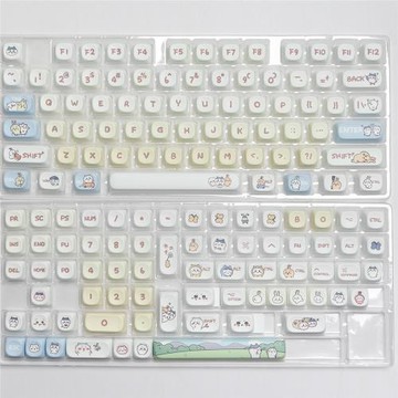 小八鍵帽機械鍵盤十字軸MOA高度可愛MAC熱升華PBT拼色鍵帽