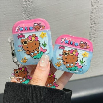 IMD耳機套kitty美人魚適用AirPodsPro藍牙耳機套AirPods3/4代防摔