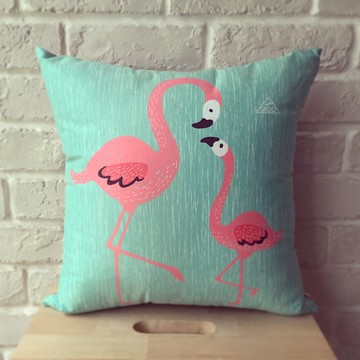 動物園 | 紅鶴 雙面款 手繪插畫 午睡枕 抱枕 入厝禮物