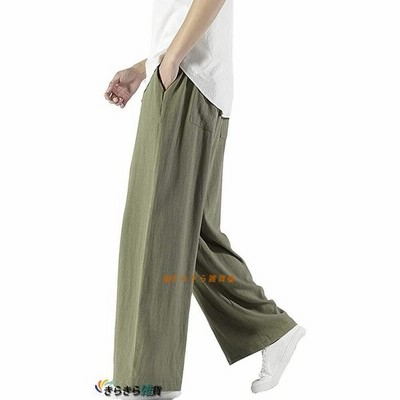 メンズ 和式ズボン 通気性 ガウチョパンツ ワイドパンツ 夏 袴パンツ サルエルパンツ 涼しい ワイドパンツメンズ メンズパンツ 無地 春 通販 Lineポイント最大get Lineショッピング