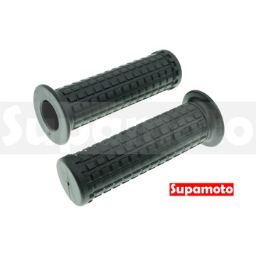 -Supamoto- 握把套 X 復古 握把 手把 把套 黑色 方塊 檔車 通用 改裝 CB350 CT125