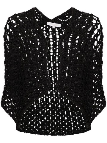 Antonelli - sequin-embellished cardigan - women - Polyester/Polyamide/Cotton/Viscose - L - Black