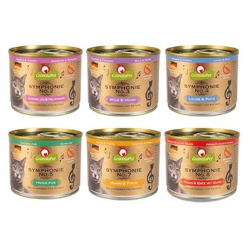 葛蕾特 GranataPet ｜貓用低溫慢燉無穀主食罐-交響樂系列 200g (6罐) 主食罐 無穀罐 無膠罐 主食貓罐 德罐 挑嘴貓