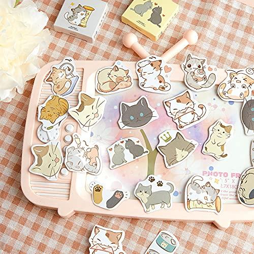 Boxes  90 Pieces Small Size Cat Theme Stickers Decoration Cute 並行輸入品